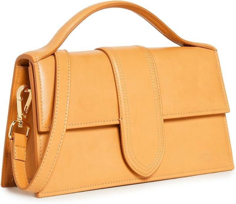 Noir Structured Satchel - Mustard