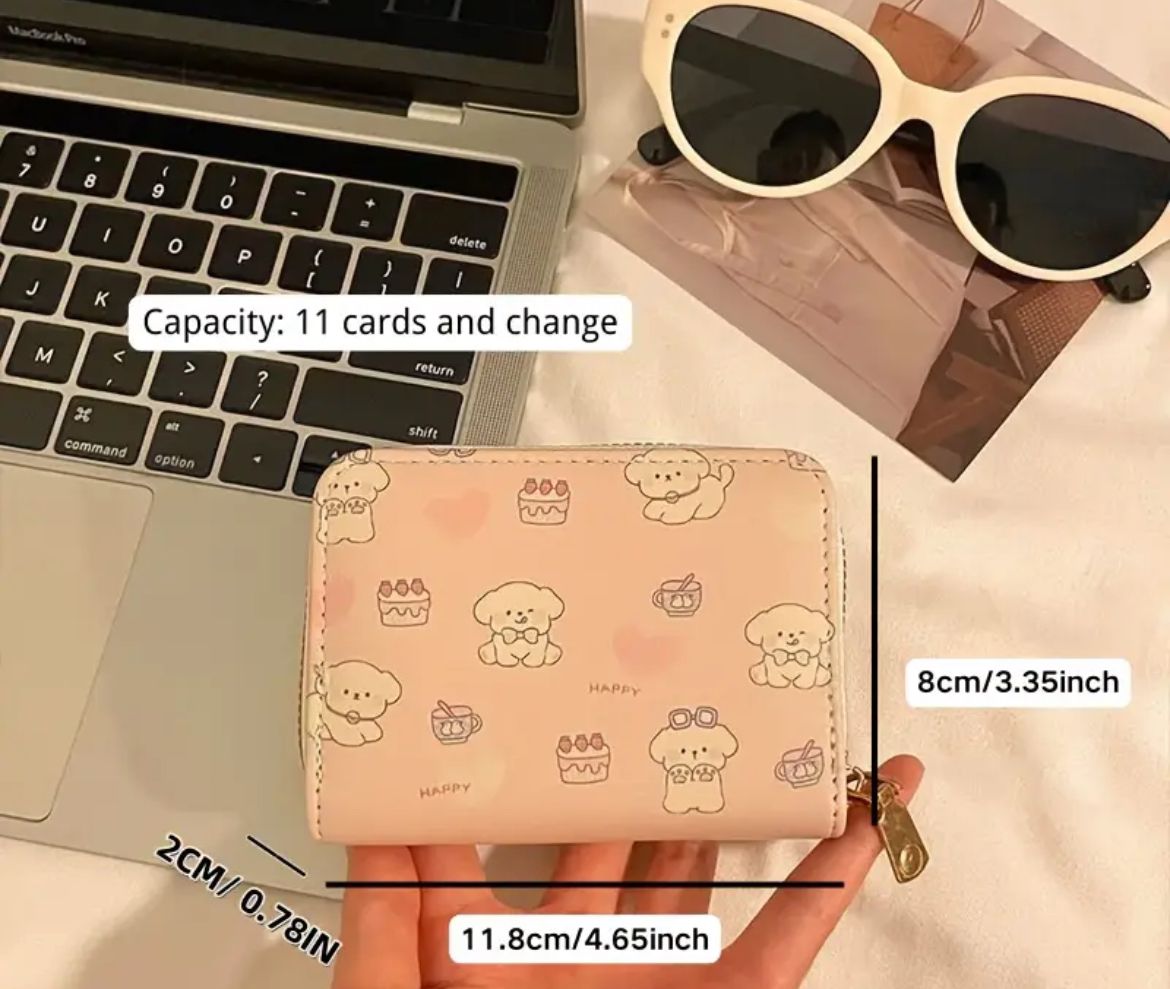 Pink Puppy Cake Wallet