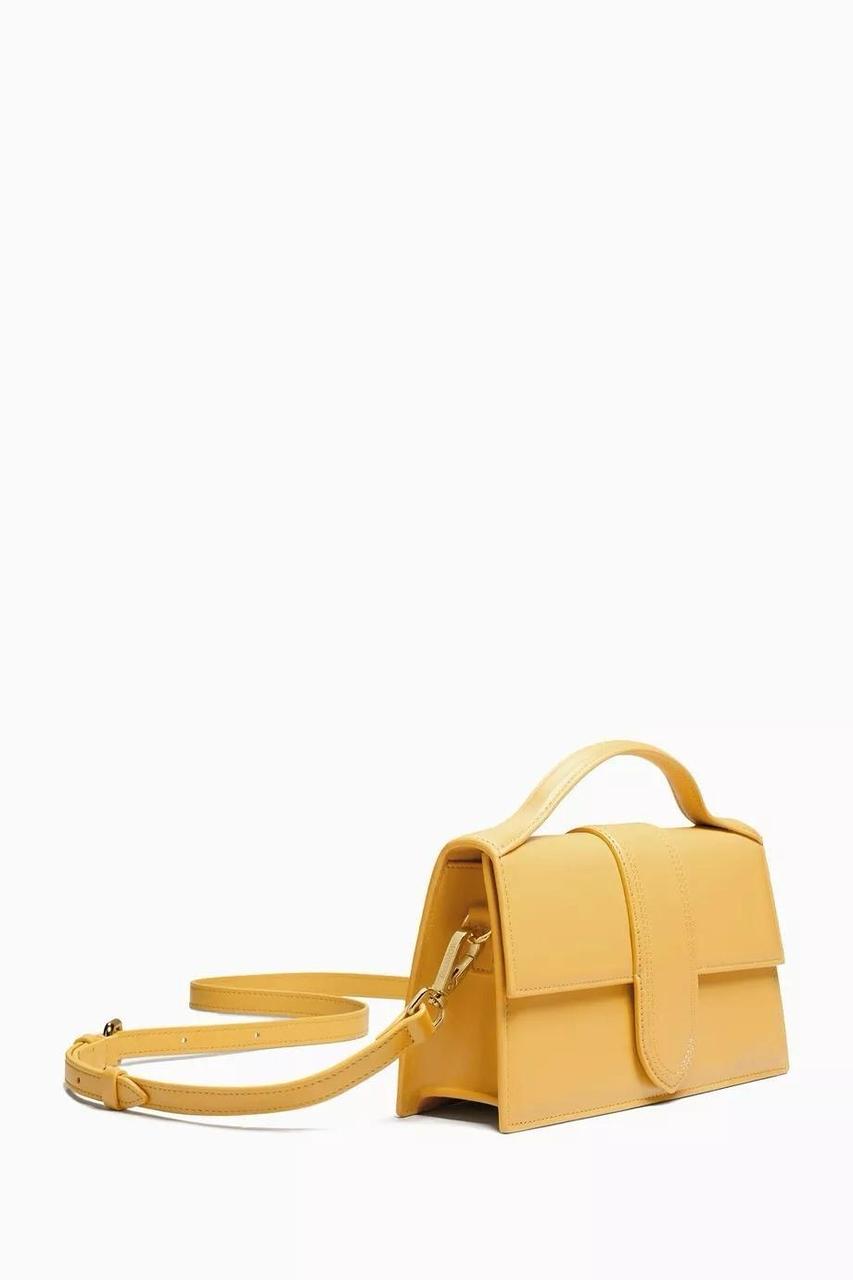 Noir Structured Satchel - Mustard
