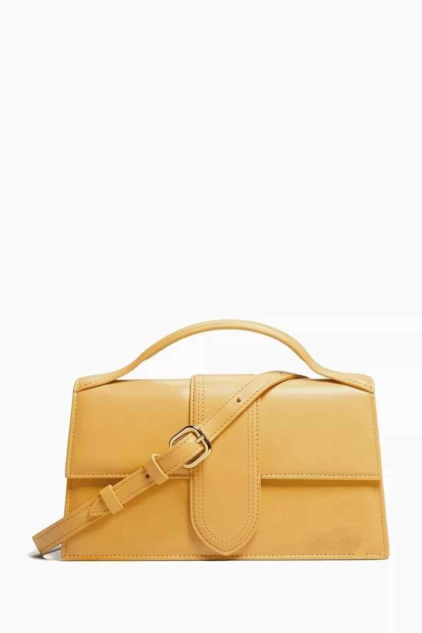 Noir Structured Satchel - Mustard