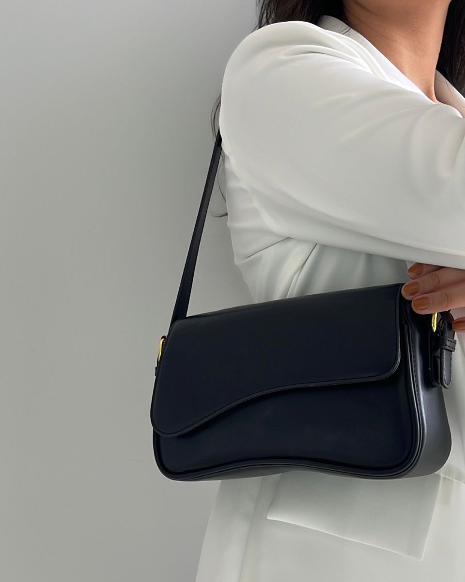 Black Tie Shoulder Bag