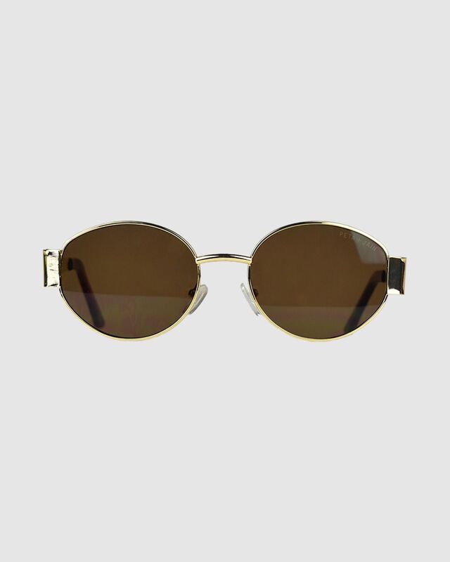 Retro Oval Sunnies - Golden Tea