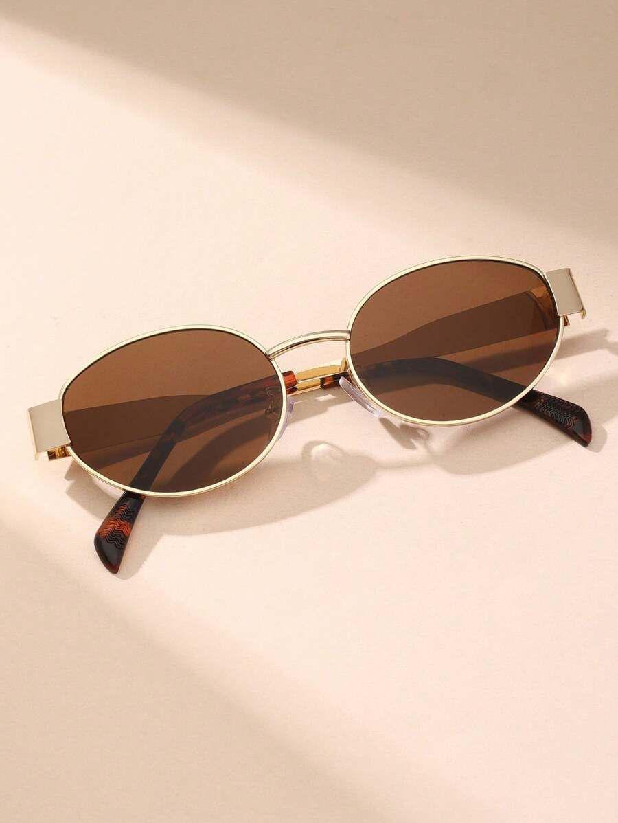 Retro Oval Sunnies - Golden Tea